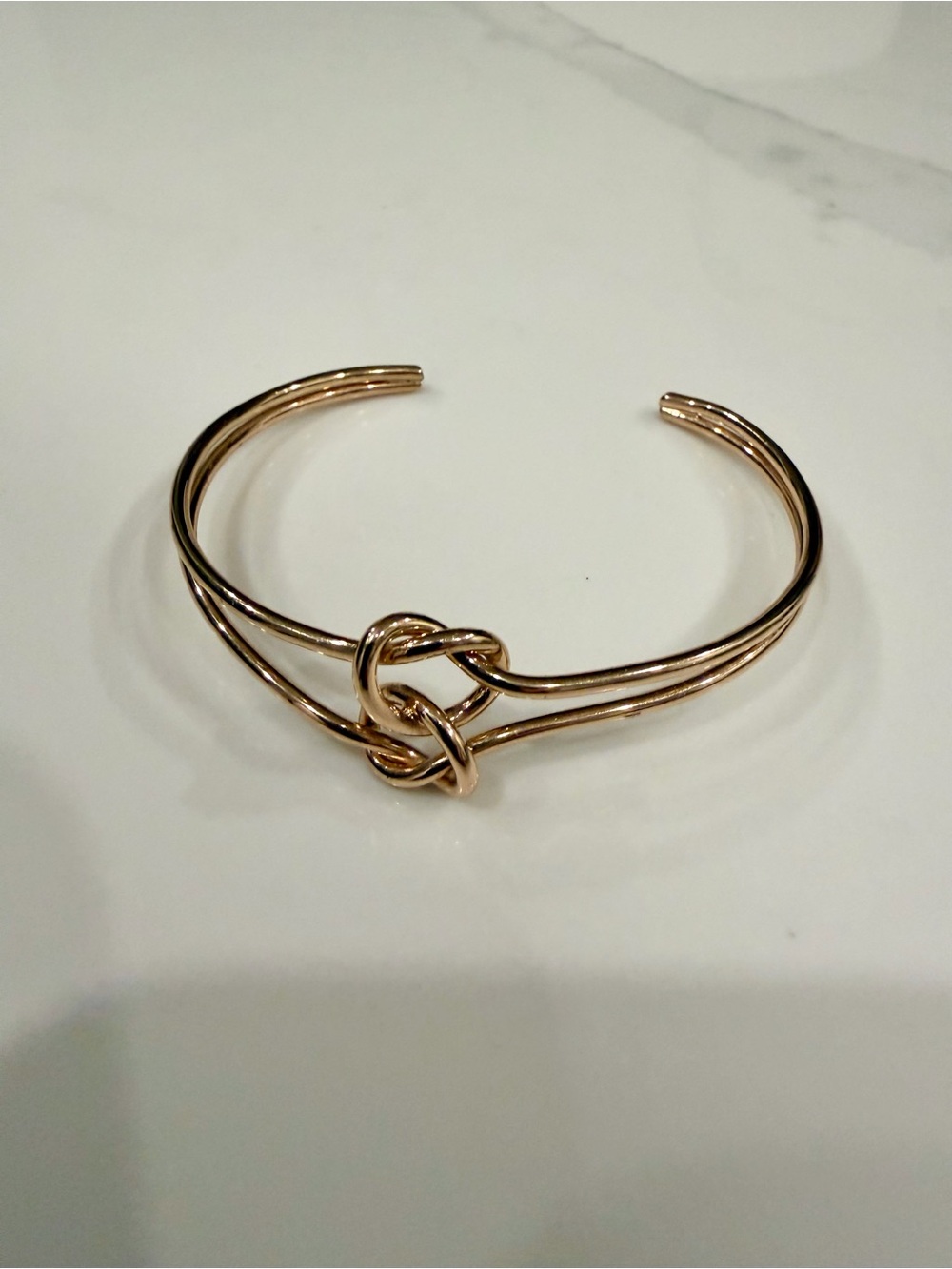 Gold Knot Open Cuff Bracelet - Women's Jewelry